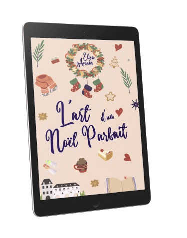 Mockup livre numérique L'art d'un Noël parfait, la romance de Noël d'Elisa Avrain.
