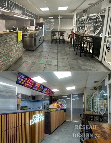 Rénovation snack Saint Julien en genevois