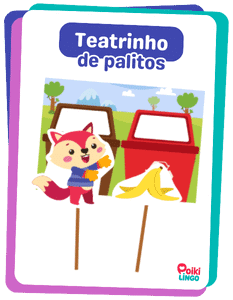 Atividades divertidas sobre reciclagem e coleta de lixo com teatrinho