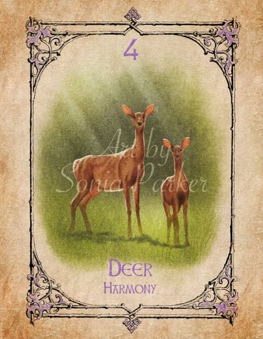 Deer card from the animal spirit oracle deck