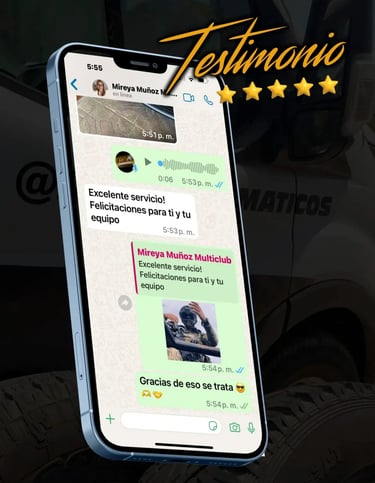 Testimonio 1 de una instalación de neumáticos