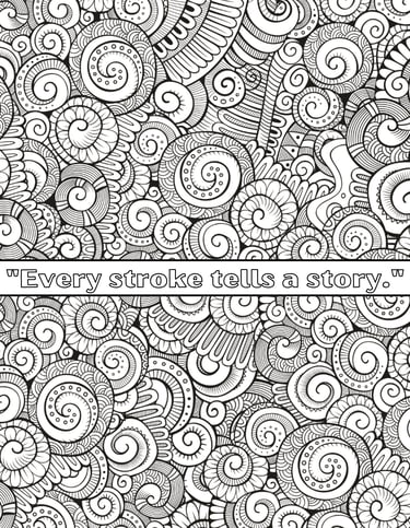 a coloring page with a quote