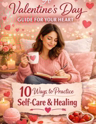 a woman sitting on a bed with a cup of coffee and a cup of coffee