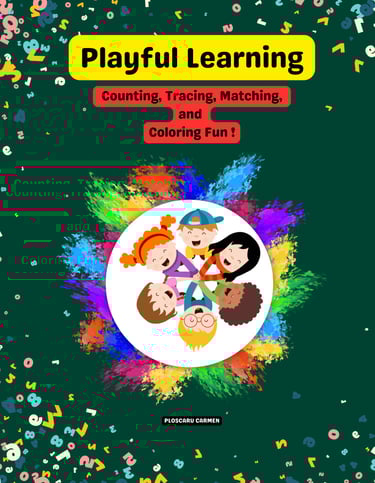  Playful Learning - Counting , Tracing , matching , coloring .book kids, eternalsoulwriter.com