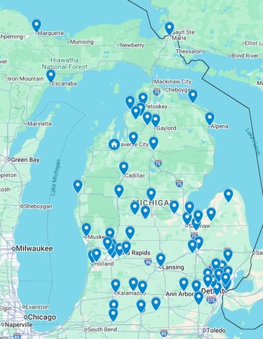 MagnetCert - Michigan Service Coverage Area