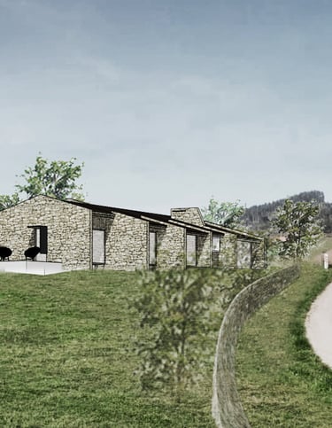 vivienda unifamiliar obra nueva cantabria muros de piedra Javier Núñez Arquitecto, Autreesia estudio