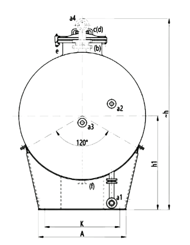 Glass lined storage tanks H side
