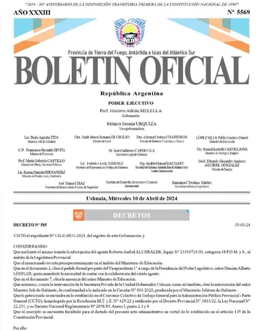 Publicar Boletín Oficial Tierra Del Fuego 2026