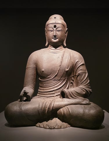 Iron seated buddha