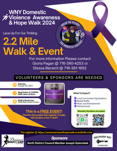 Domestic Violence Event flyer created by GMC Exquisite Events