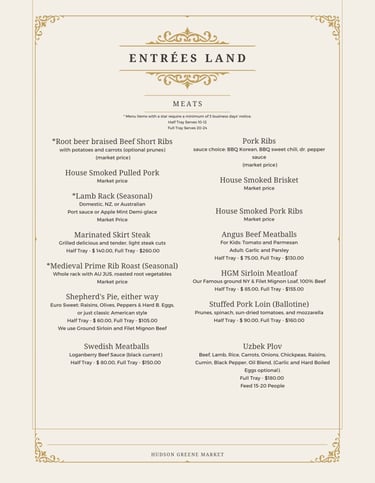 hudson greene market entrees meats brisket ribs steak prime 