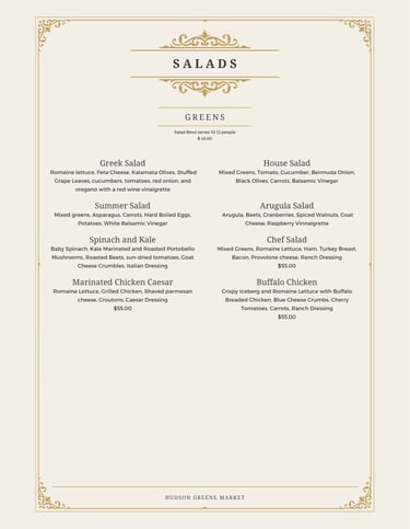 hudson greene market catering fresh salad greek house caesar 