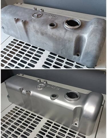efekt czyszczenia i wygładzania aluminium