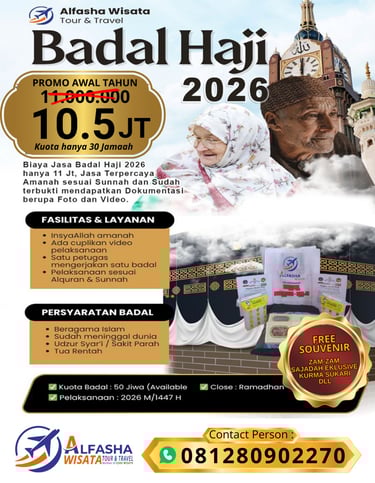 biaya badal haji 2026 promo awal tahun