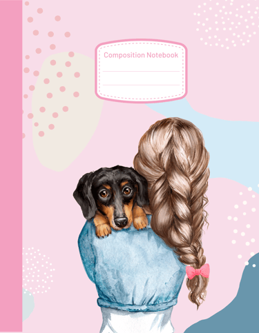 Dachshund and girl