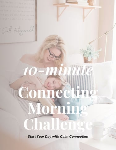 Connecting Morning of a mom playing with a happy kid