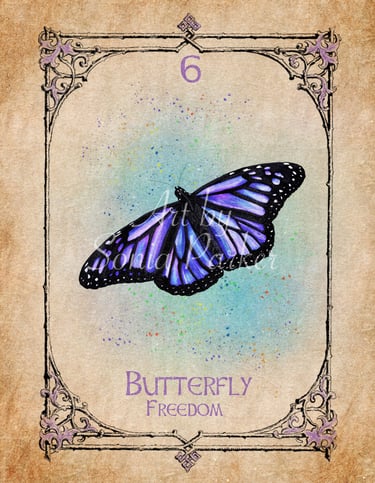 Butterfly card from the animal spirit oracle deck