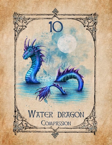 Water Dragon card from the animal spirit oracle deck