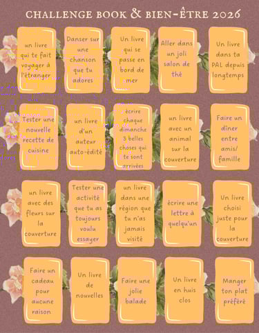 challenge littéraire book & bien-être