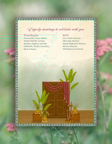 a wedding invitation card with a trunk trunk trunk trunk trunk trunk trunk trunk trunk trunk