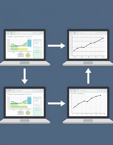 A desktop monitor displaying the Oracle Data Integrator ETL tool interface for data movement.