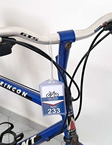 Crachá de bicicletas para condomínios