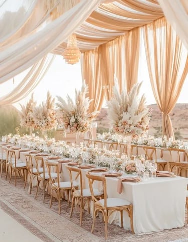 asztali dekoráció, szárazvirág, esküvői dekoráció