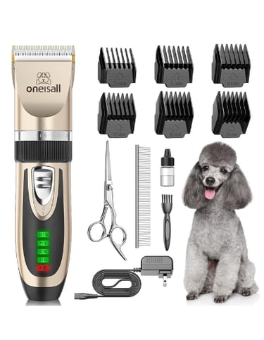rechargeable dog pet grooming kit, low-noise pet grooming kit, pet grooming kit