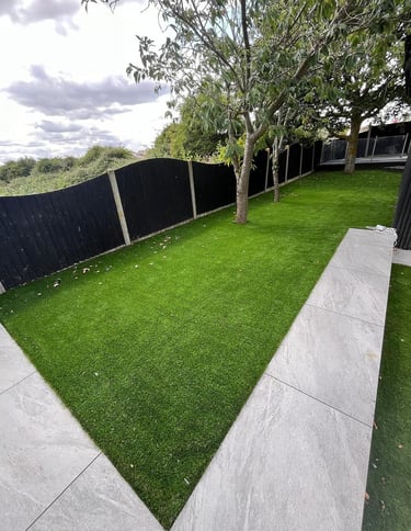 artificial grass installed image