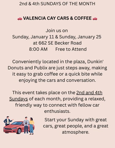 A flyer for a classic British car meet up 