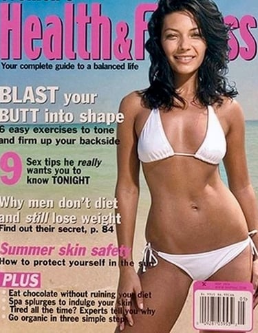 Cover of Health & Fitness Magazine photographed by Paul Thatcher in South Beach, Miami.  Hair and Make-up artist: Jason Marks
