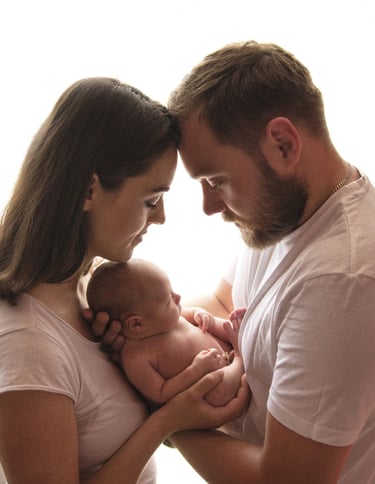 Naturalna sesja noworodkowa z rodzicami Bielsko-Biała – Joanna Sordyl Fotografia