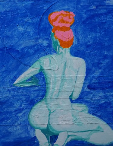 Kevo 2022 Painting/Woodpanel/Female Portrait/ Figurative/Antillana