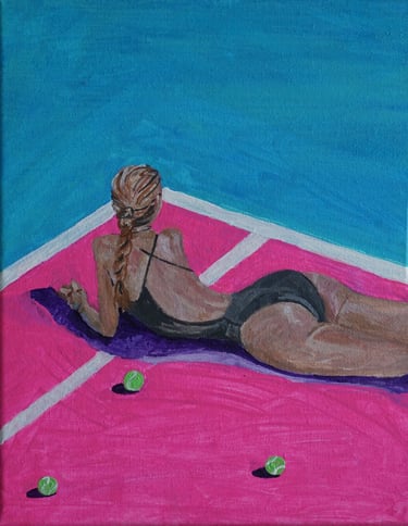Kevo 2024 Painting/Canvas/Figurative/Female Portrait/Tennis 