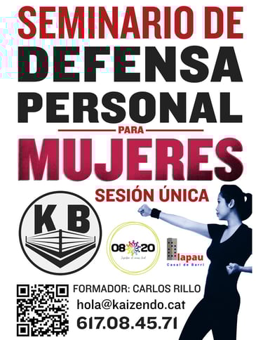 Cartel seminario de defensa personal para mujeres
