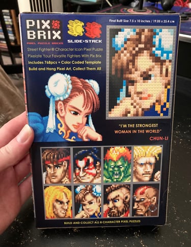Pix Brix - Street Fighter 2 Back of Box Chun-Li