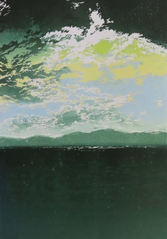 Linocut: Sky over Skye