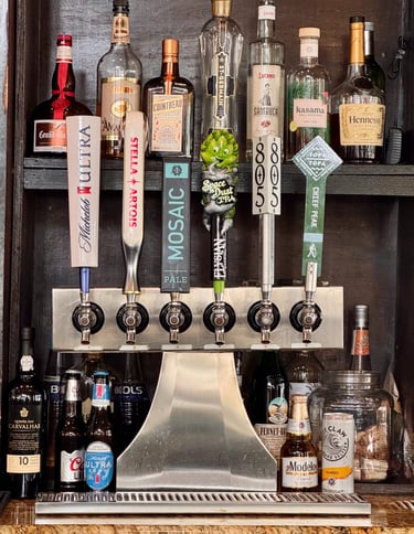 Bar area at Dos Vientos Local Table in Newbury Park serving Italian wines and cocktails