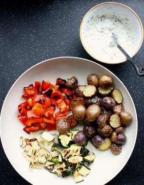 ingredients for zesty potato salad