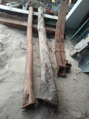 two raw didgeridoo blanks