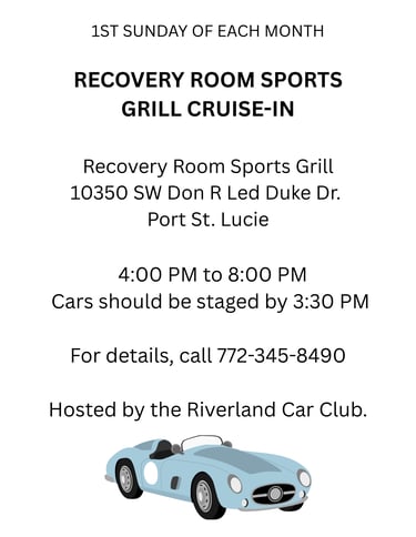 A flyer for a British car club event in Port St. Lucie, FL