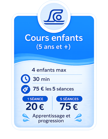 tarifs cours de natation hourtin