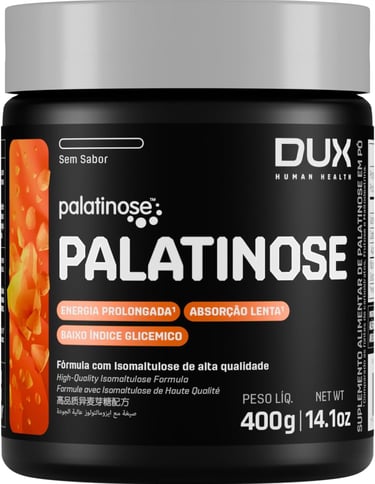 Pote de Palatinose 400g Dux Nutrition: energia gradual e baixo índice glicêmico