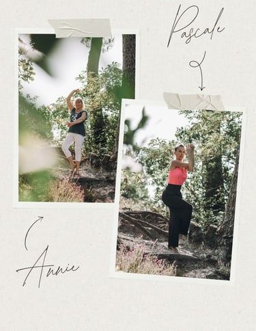 Montage photo de Annie et Pascale, deux professeurs de Hatha Yoga