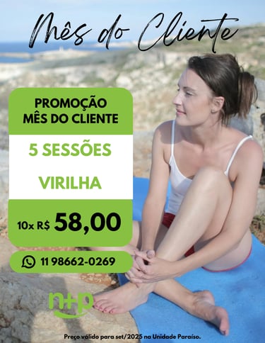 Promoção depilação feminina: 5 sessões virilha por 10x R$58,00