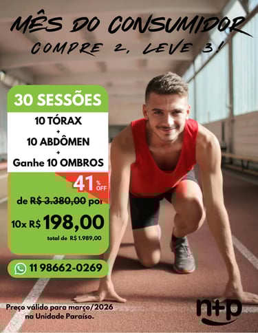 Depilação a Laser Não+Pelo Paraíso: 10x de R$ 198 - tórax, abdômen e ombros