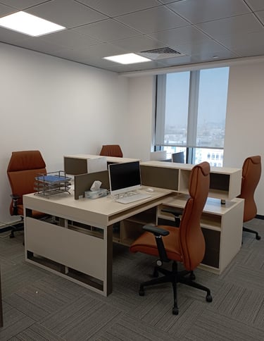 Workstation table with chair: Ergonomic office setup for comfort and productivity in any workspace.
