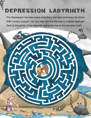 Maze activity from Beyond the Blue Forest Activity Book