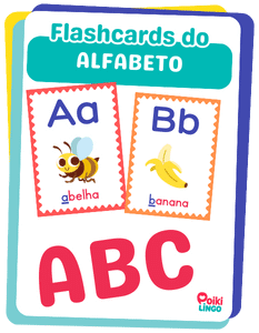 Flashcards cartões ilustrados alfabeto português ABC