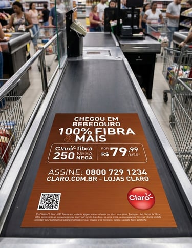 adesivo para caixa de supermercado.
